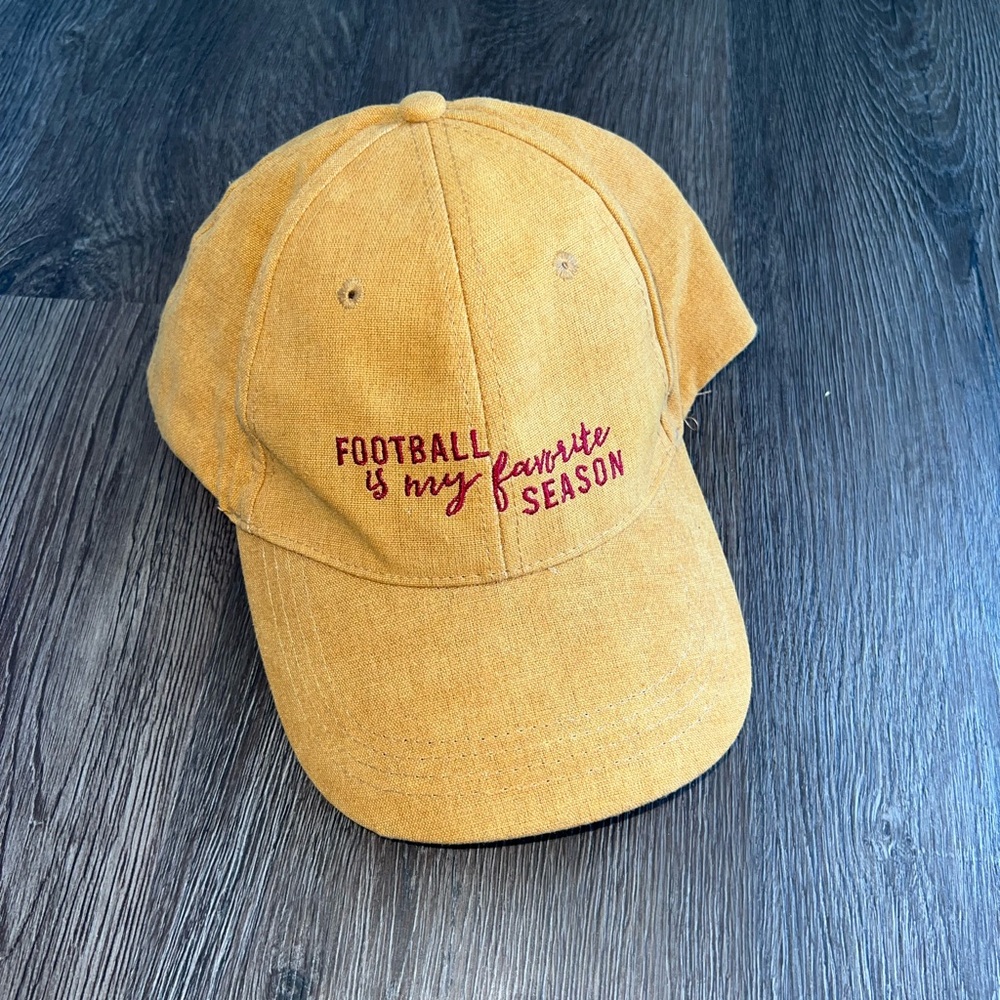 Yellow Baseball Cap - Football is My Favorite Season
